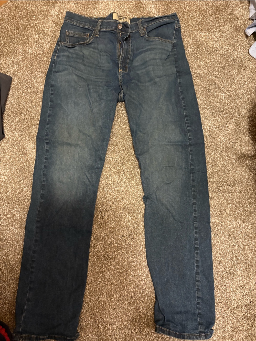 Wrangler Men's Blue Slim Straight Jeans